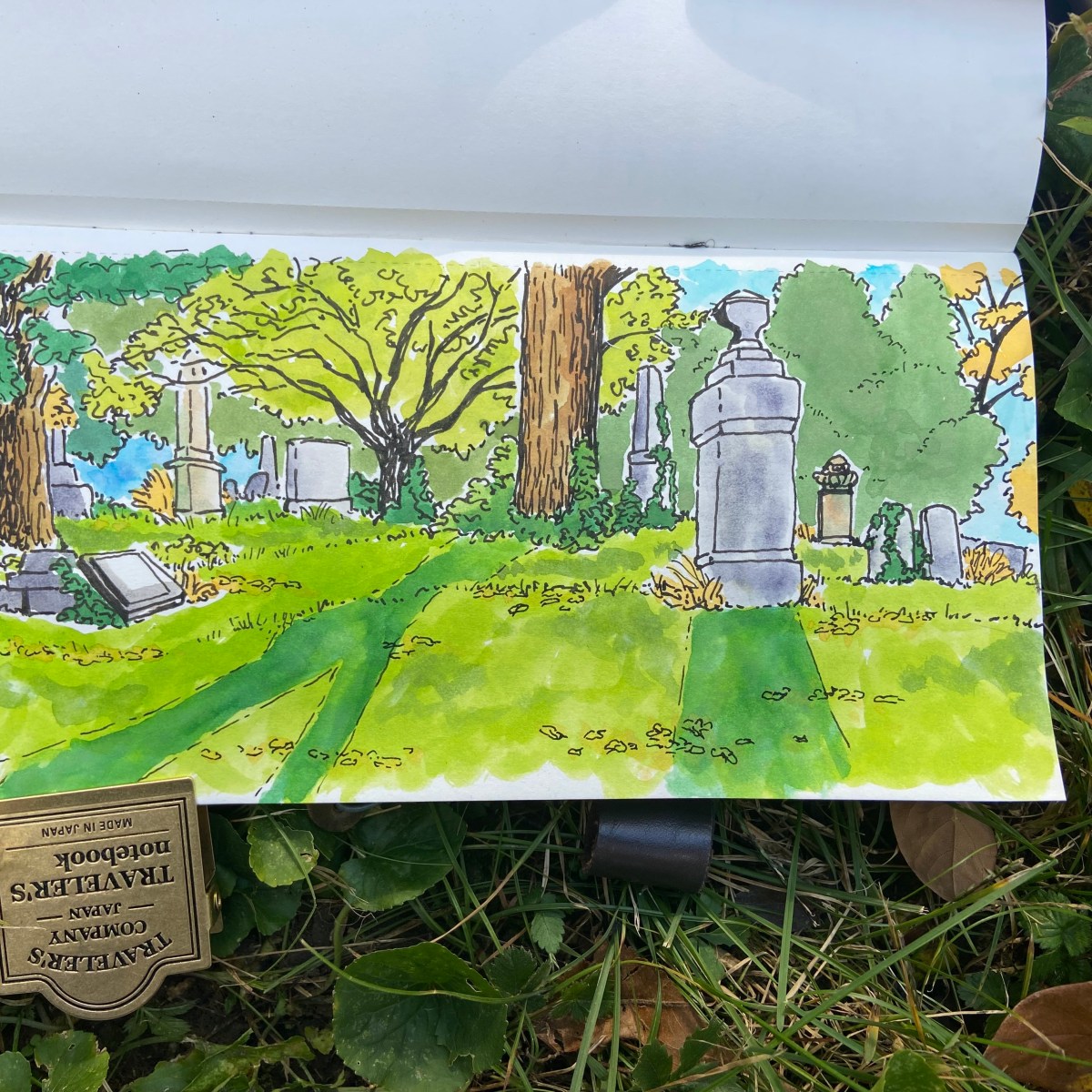 Cemetery on a sunny autumn&nbsp;day