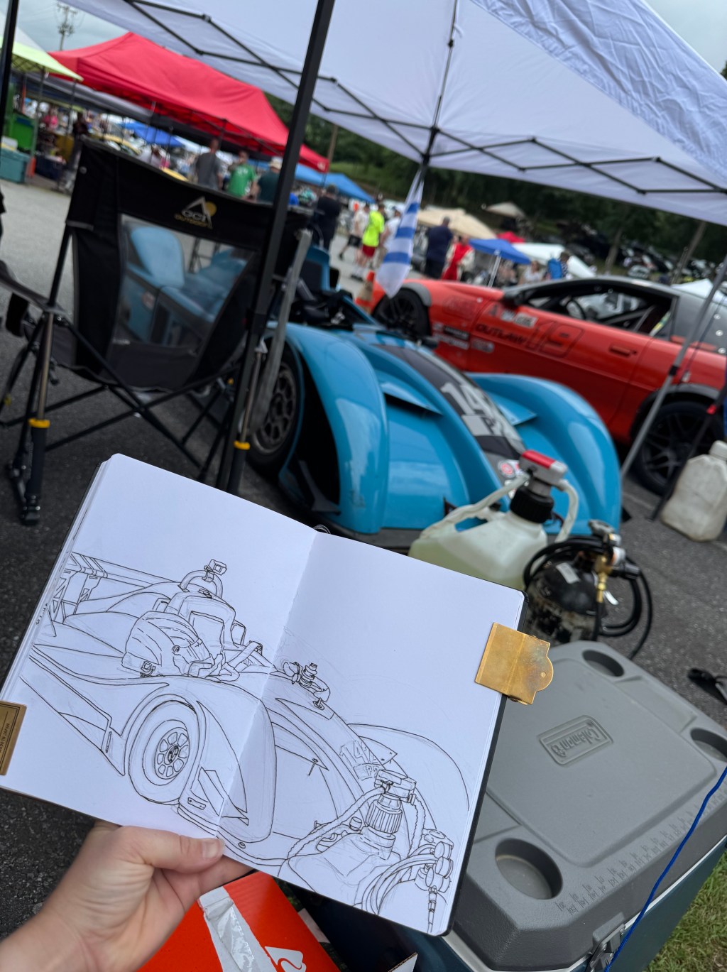 Race weekend sketching